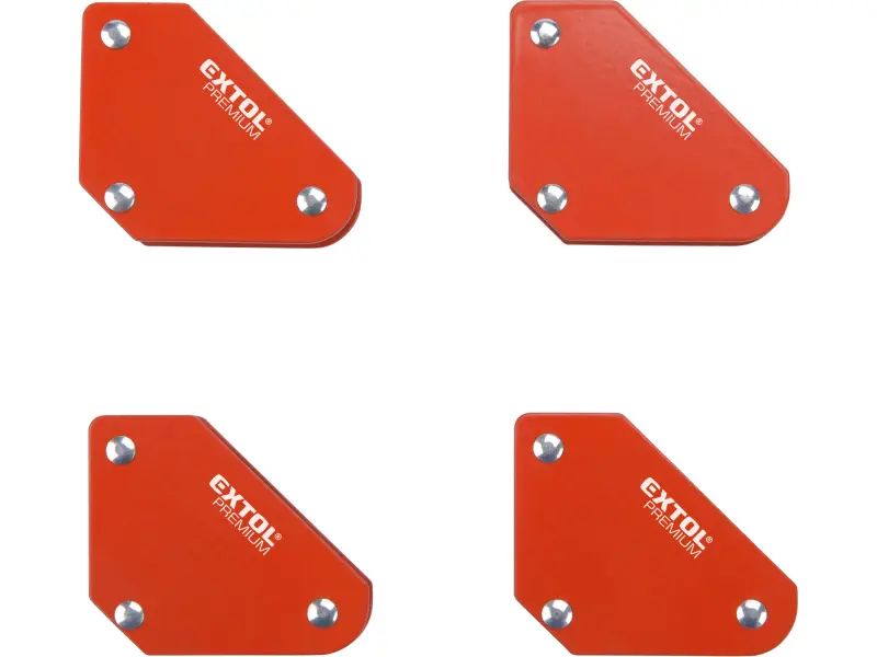 magnet-úhelník svařovací mini, sada 4ks, 45°-90°-135°, nosnost do 4kg