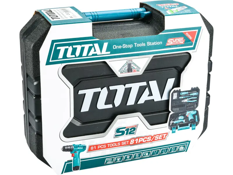 Vrtací šroubovák AKU 12V Li-ion s nářadím, sada 81ks