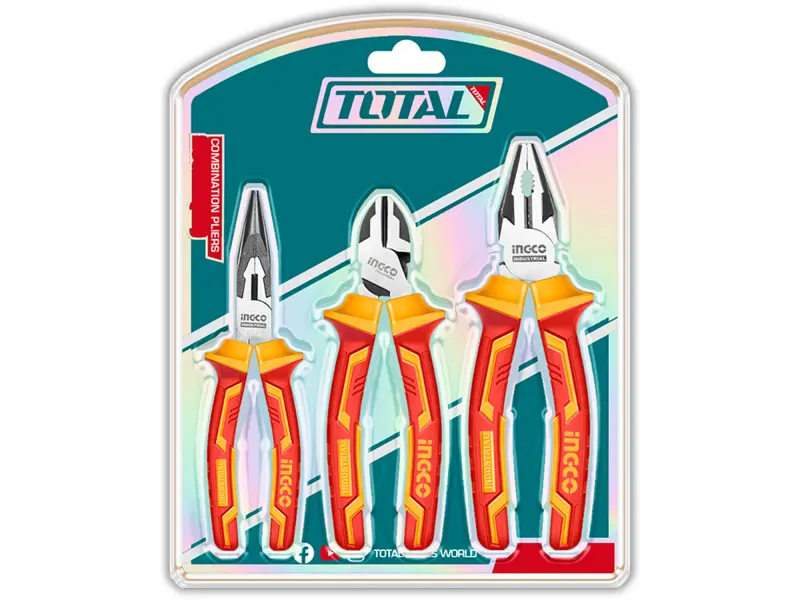 Elektrikářské kleště, sada 3ks, industrial, 1000V, CrV