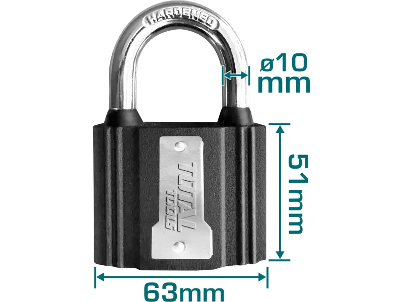 Zámek visací kovový, 63mm