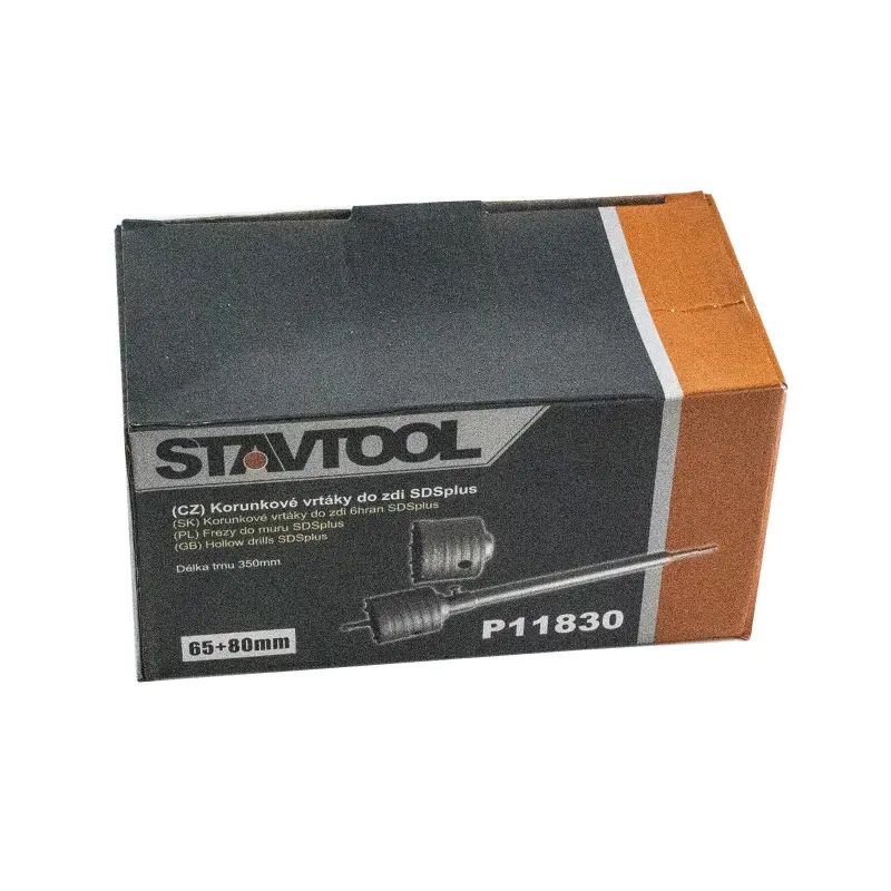 Vykružovací korunka + TRN do zdiva SDS PLUS 65/80 mm