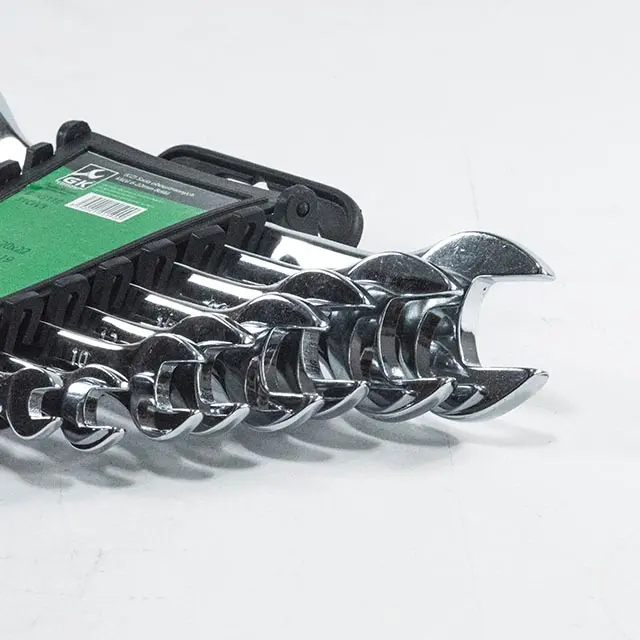 Sada plochých klíčů 6-32 mm chrom 12 dílů - plastový držák