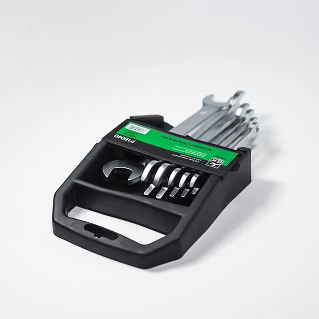 Sada plochých klíčů 6-17 mm matné 6 dílů - plastový držák