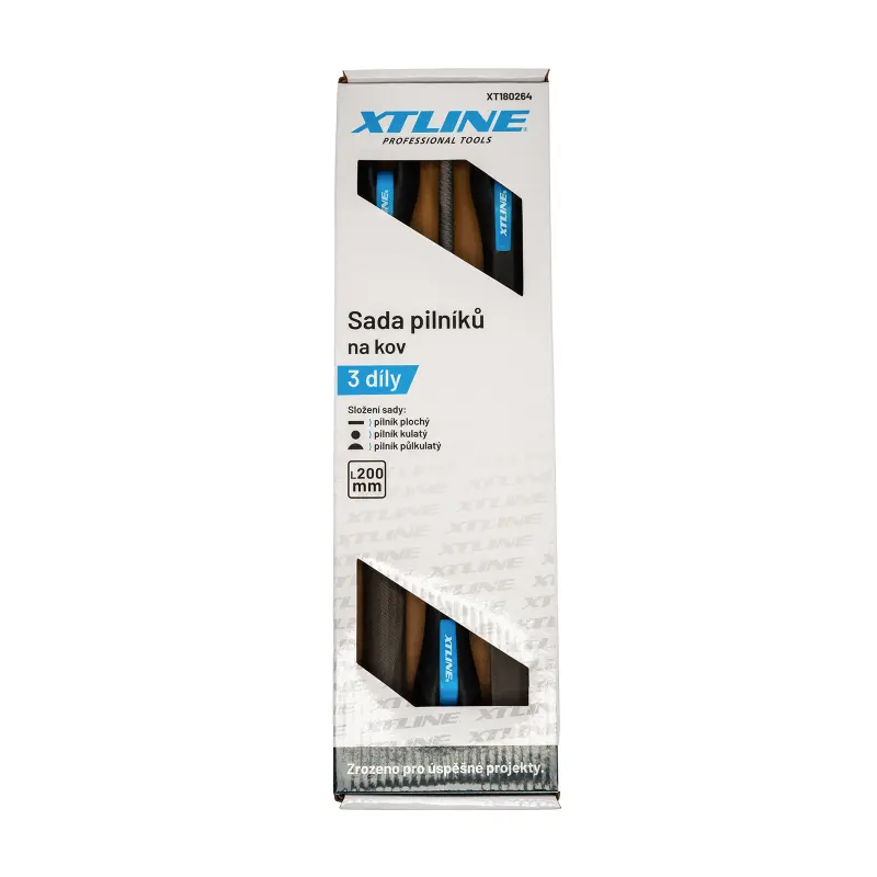 Sada pilníků na kov 200 mm | 3 díly