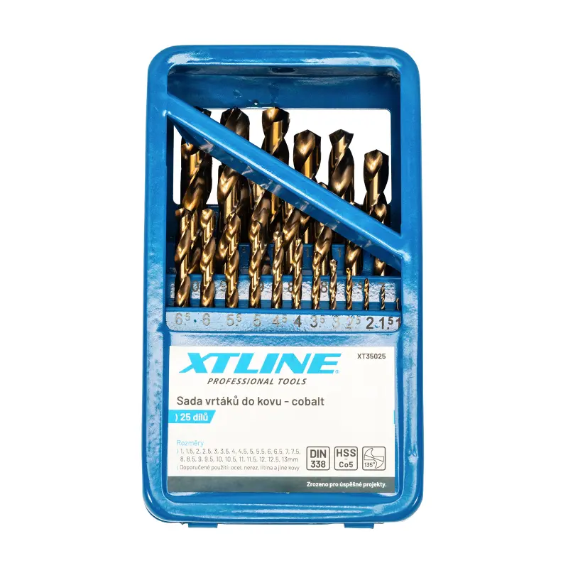 Sada vrtáků do kovu cobalt | 1-13 mm 25 dílů