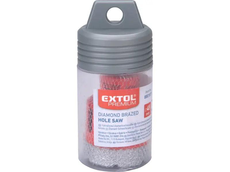 korunka vykružovací diamantová, O 45mm, závit M14