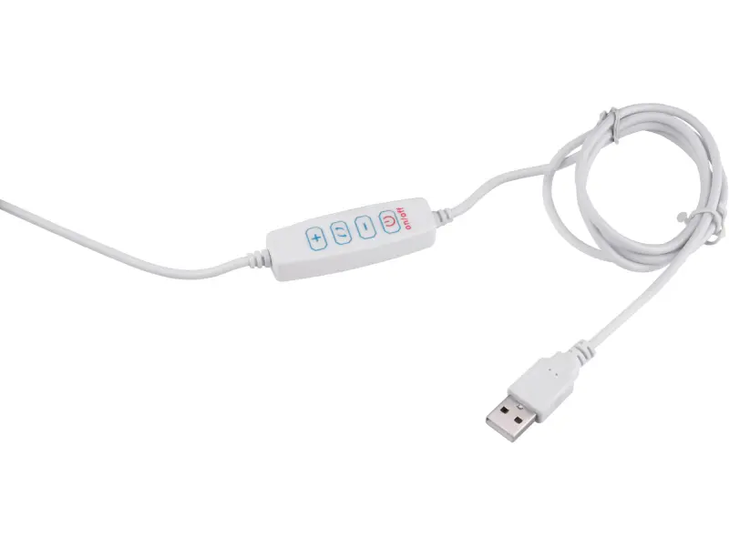 lampa stolní s lupou, USB napájení, bílá, 2400lm, 3 barvy světla, 5x zvětšení