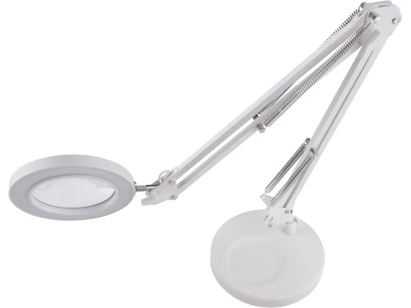 lampa stolní s lupou, USB napájení, bílá, 2400lm, 3 barvy světla, 5x zvětšení