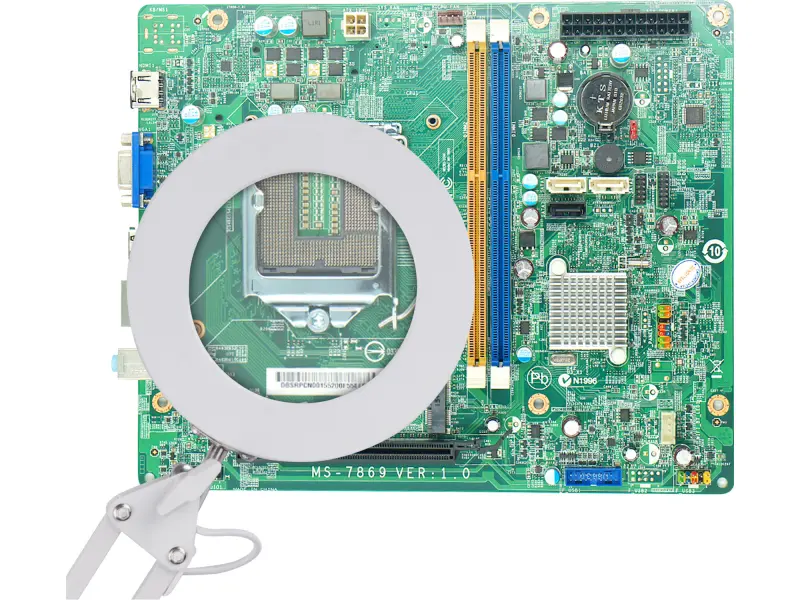 lampa stolní s lupou, USB napájení, bílá, 2400lm, 3 barvy světla, 5x zvětšení