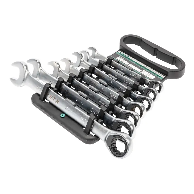 Sada očkoplochých ráčnových klíčů 10-19 mm 7 dílů