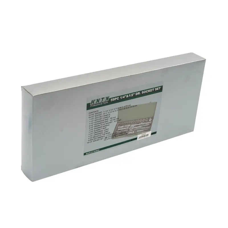 Sada hlavic 1/4”-1/2” 59 dílů