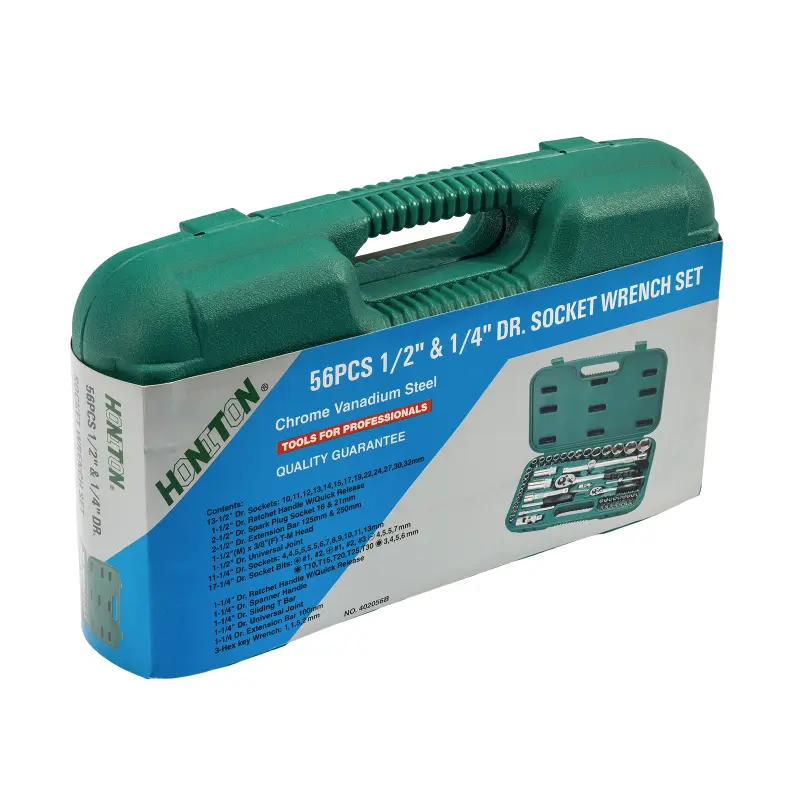 Sada hlavic 1/4”-1/2” 56 dílů