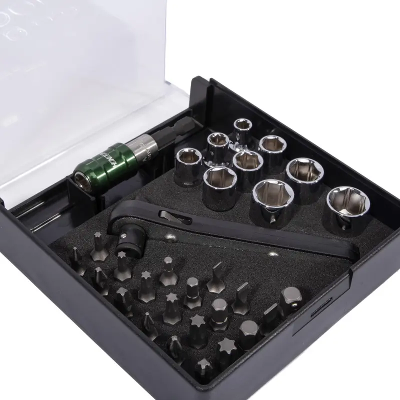 Sada hlavic a bitů 1/4” 31 dílů