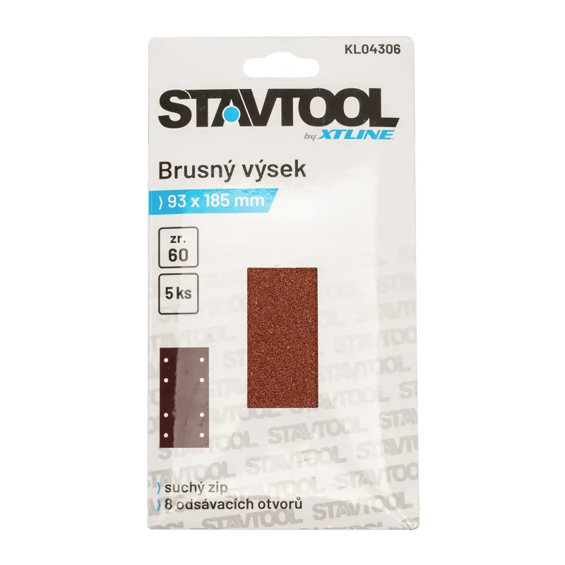 Brusný papír typ BOSCH 1bal/5ks | 93x185 mm zr. 60