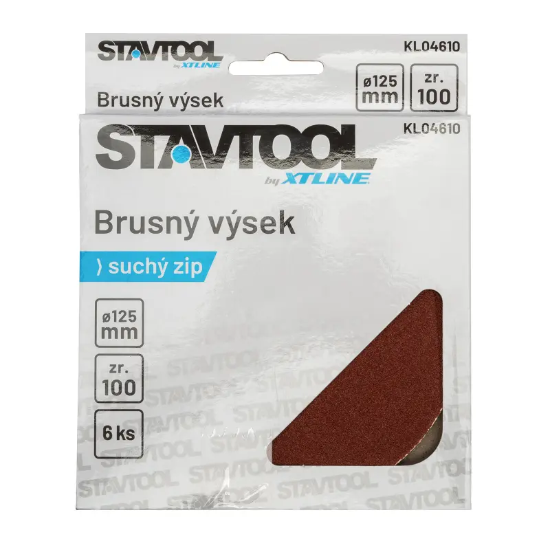 Brusný výsek na suchý zip 1bal/6ks | 125 mm zr. 80