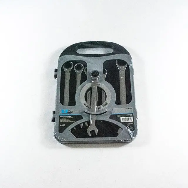 Sada ráčnových klíčů 8-19 mm 72 zubů chrom 7 dílů