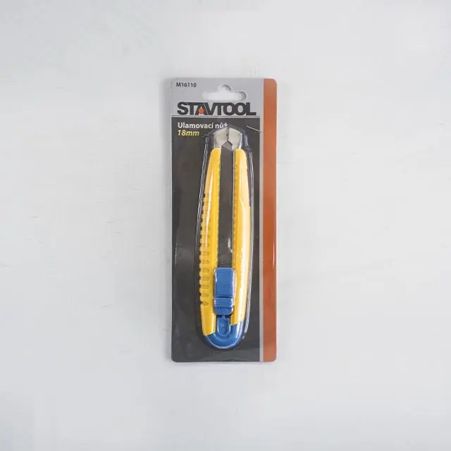 Nůž ulamovací plastový žlutý 18 mm