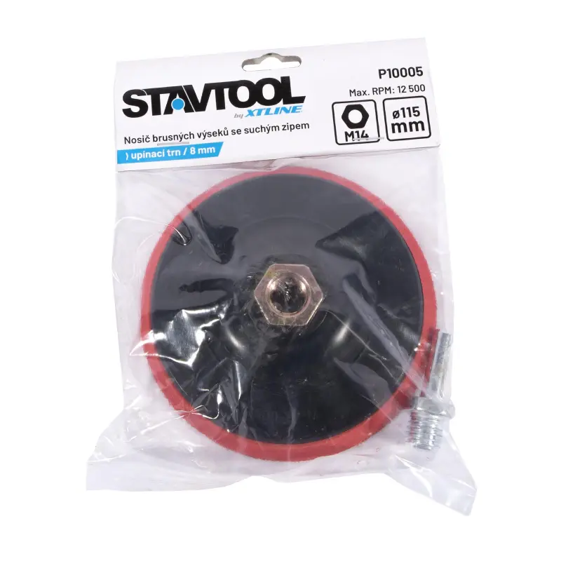 Nosič brusných výseků - suchý zip + trn | 125 mm