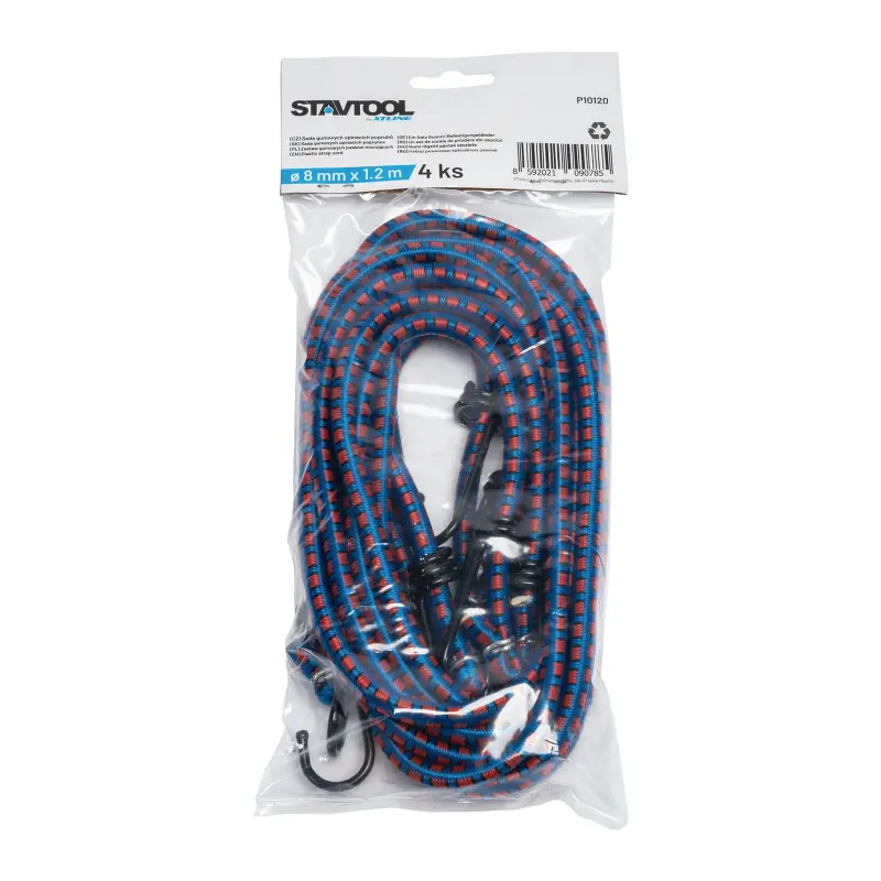 Sada gumových upínacích popruhů 1bal/4ks | 1m / průměr 8 mm