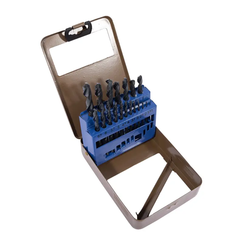 Sada vrtáků do kovu HSS - kovový obal | 1-10 mm 19 dílů