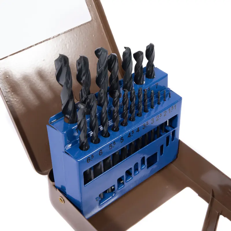 Sada vrtáků do kovu HSS - kovový obal | 1-10 mm 19 dílů