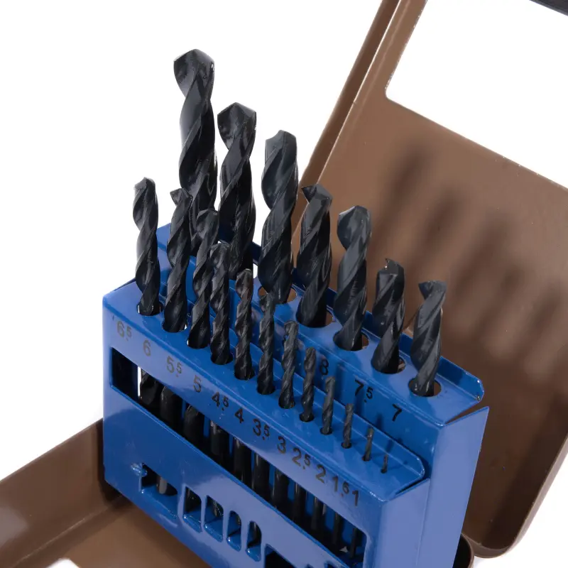 Sada vrtáků do kovu HSS - kovový obal | 1-10 mm 19 dílů