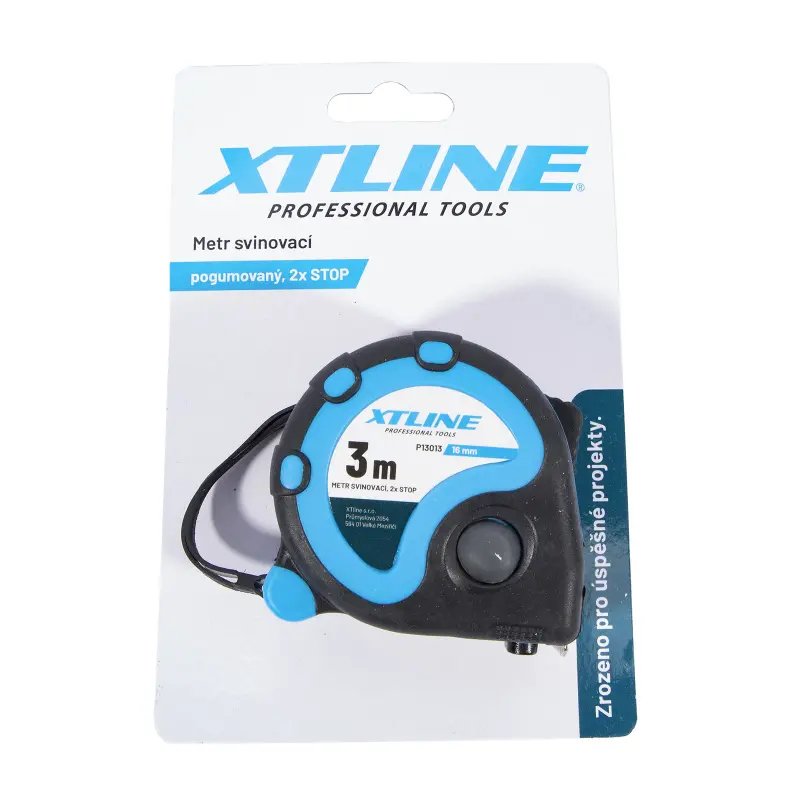 Metr svinovací pogumovaný 2x stop | 3 m x 16 mm