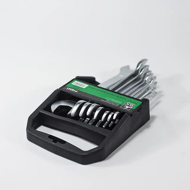 Sada plochých klíčů 6-22 mm matné 8 dílů - plastový držák