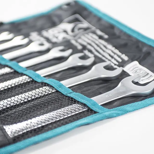 Sada plochých klíčů 6-22 mm matné 8 dílů - textilní obal