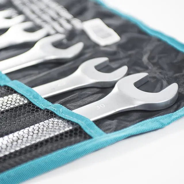 Sada plochých klíčů 6-32 mm matné 12 dílů - textilní obal