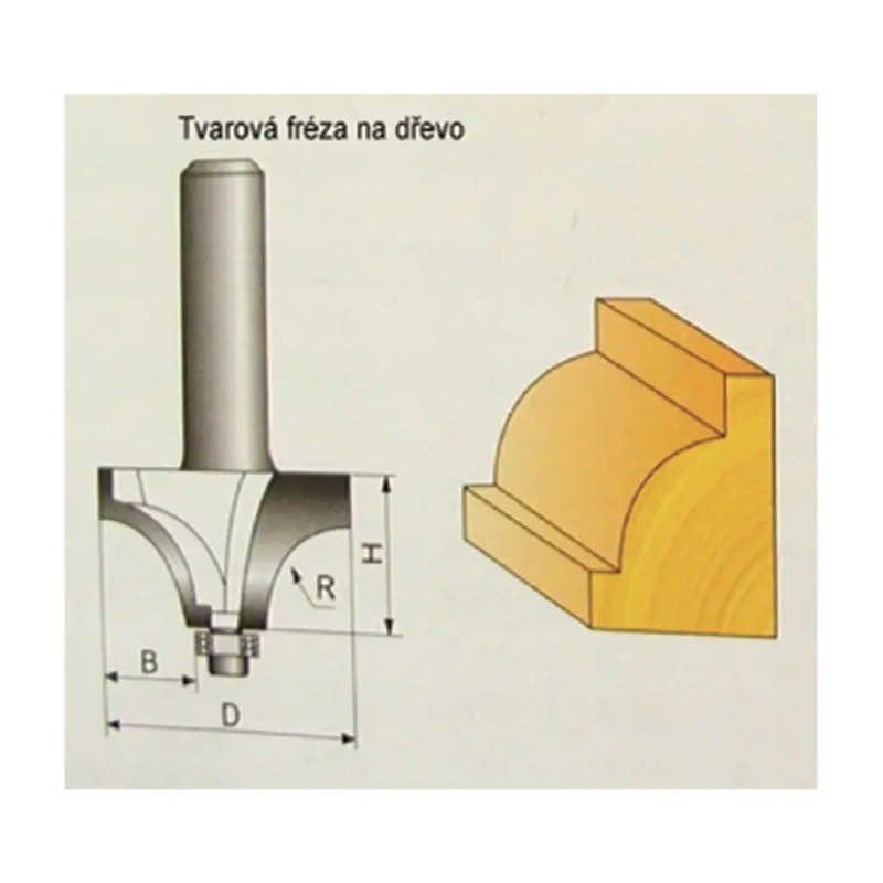 Tvarové frézy do dřeva | 7,96x53x8 mm