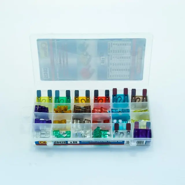 Sada pojistek Mini, Standart, Maxi 88 dílů