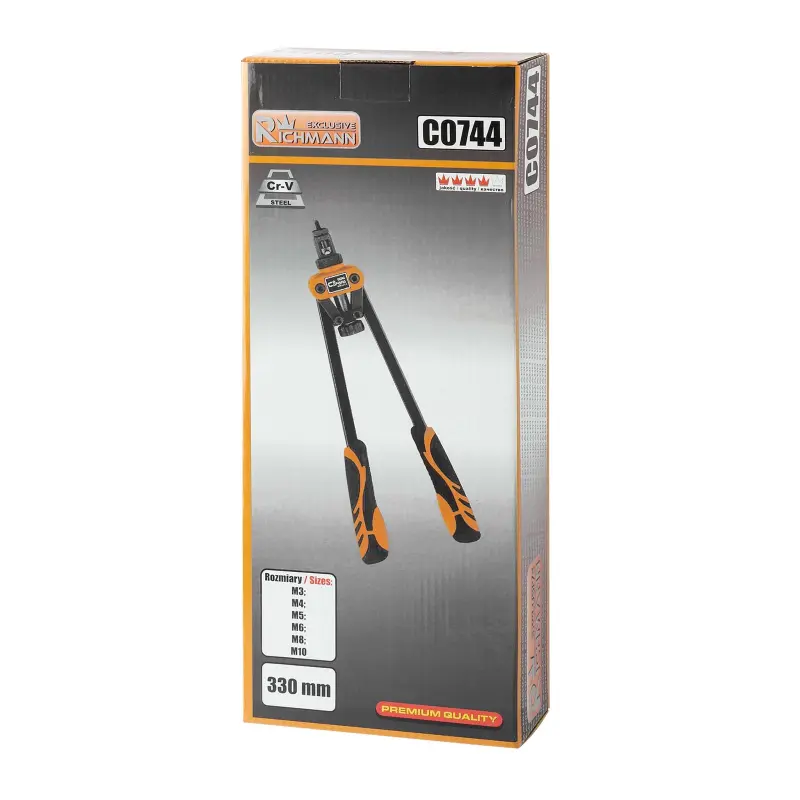 Nýtovací kleště čelní pákové na maticové nýty M3-M10