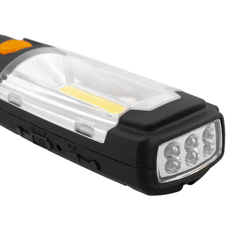 Svítilna pracovní 10COB-LED 3W + 6 LED otočná 360° aku článek 2000mAh