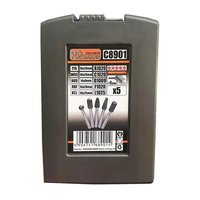 Sada kolíkových fréz do kovu 5 dílů - plastový obal