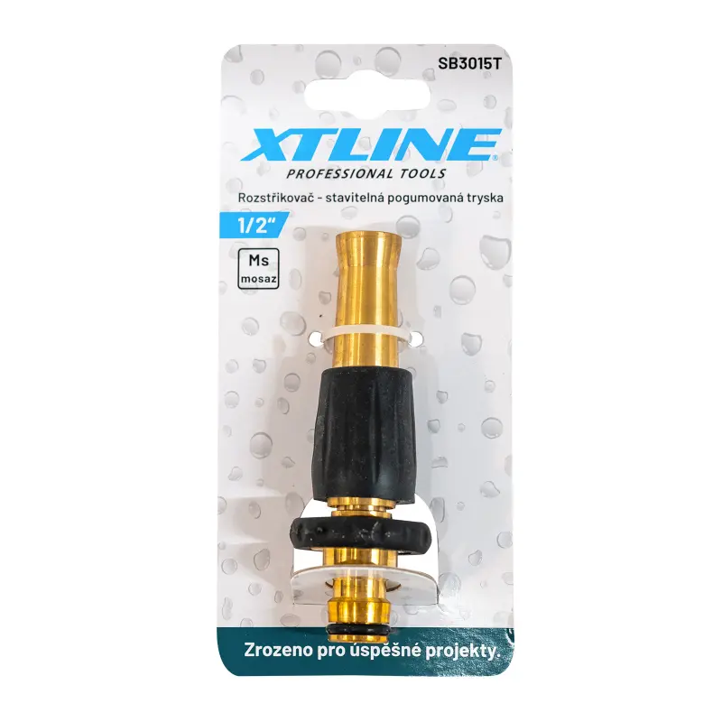 Rozstřikovač - stavitelná tryska mosazná (pogumovaná) 1/2