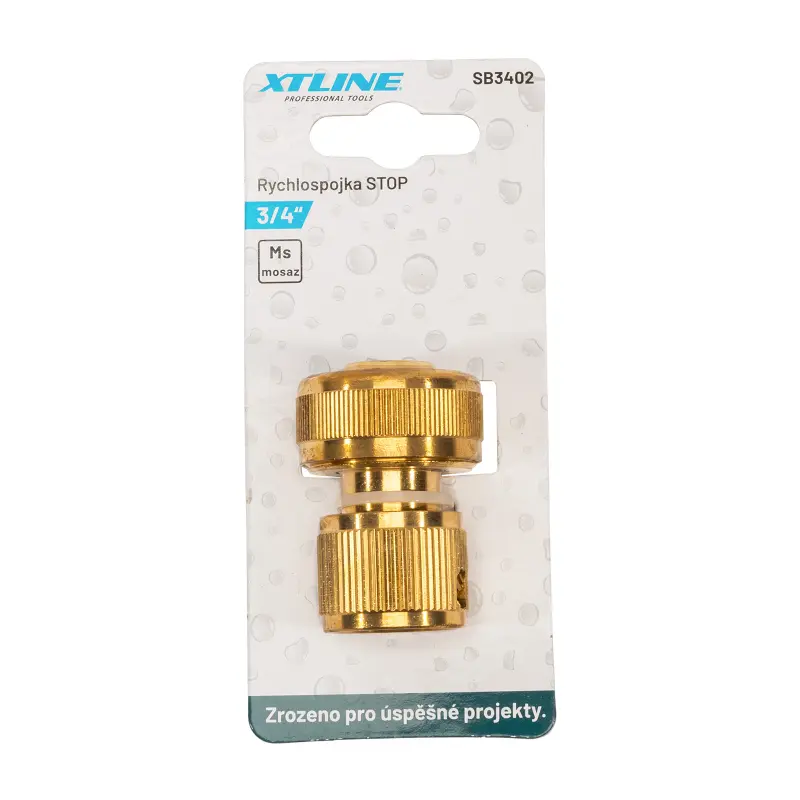 Rychlospojka mosazná STOP | 3/4