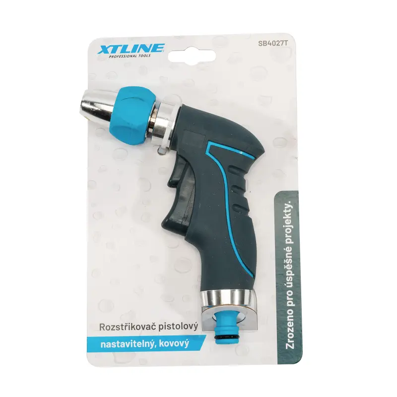 Rozstřikovač pistolový kovový, žluto-černý