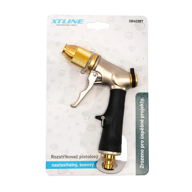 Rozstřikovač pistolový kovový pogumovaný