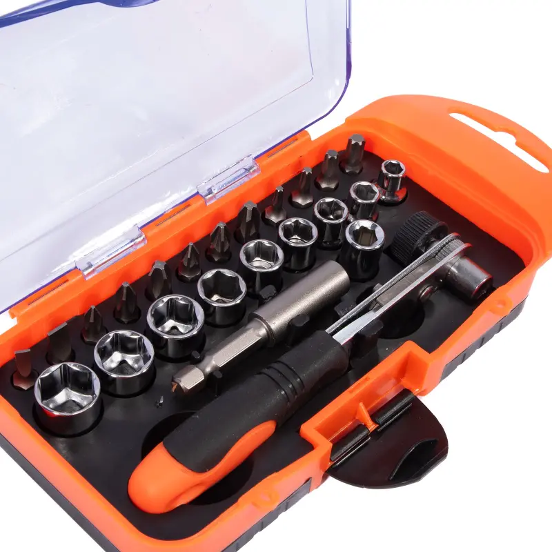 Sada bitů a hlavic s ráčnou 1/4” 23 dílů