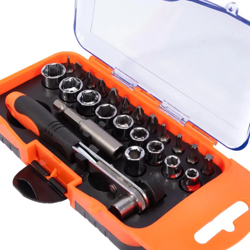 Sada bitů a hlavic s ráčnou 1/4” 23 dílů