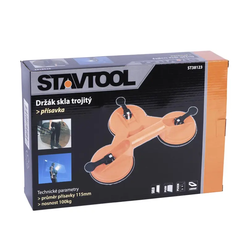 Držák skla trojitý (sklenářský) do 75 kg