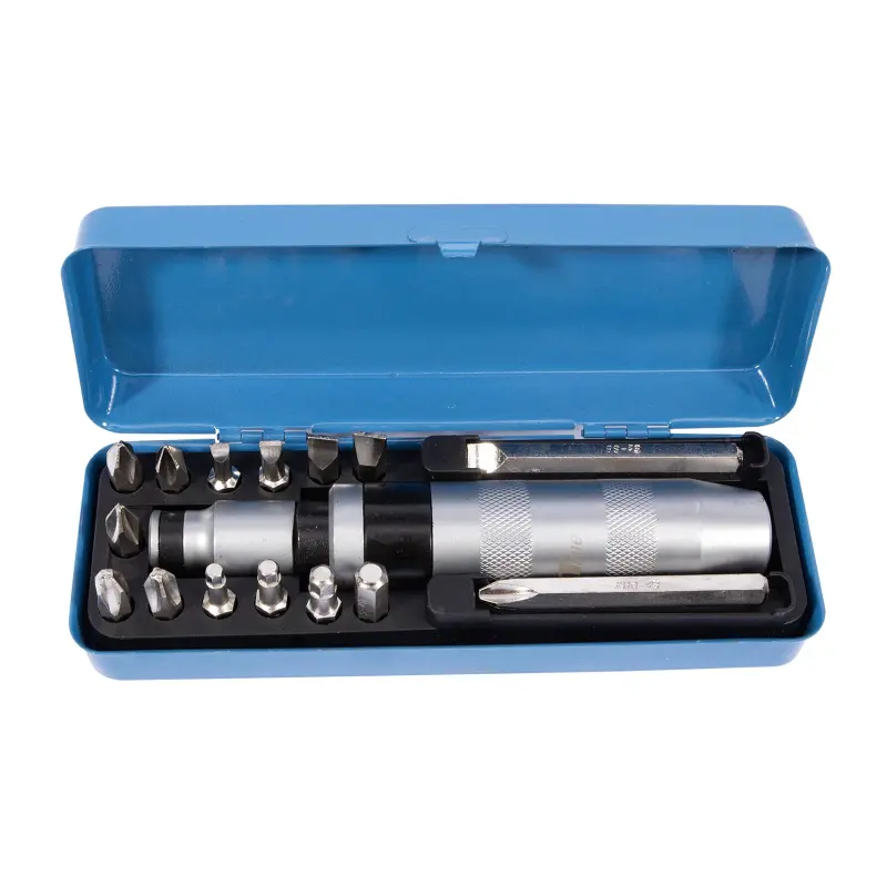 Úderový šroubovák celokovový + bity S2 16 dílů