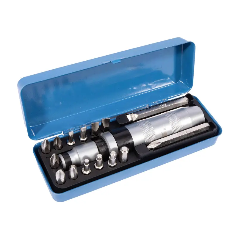 Úderový šroubovák celokovový + bity S2 16 dílů