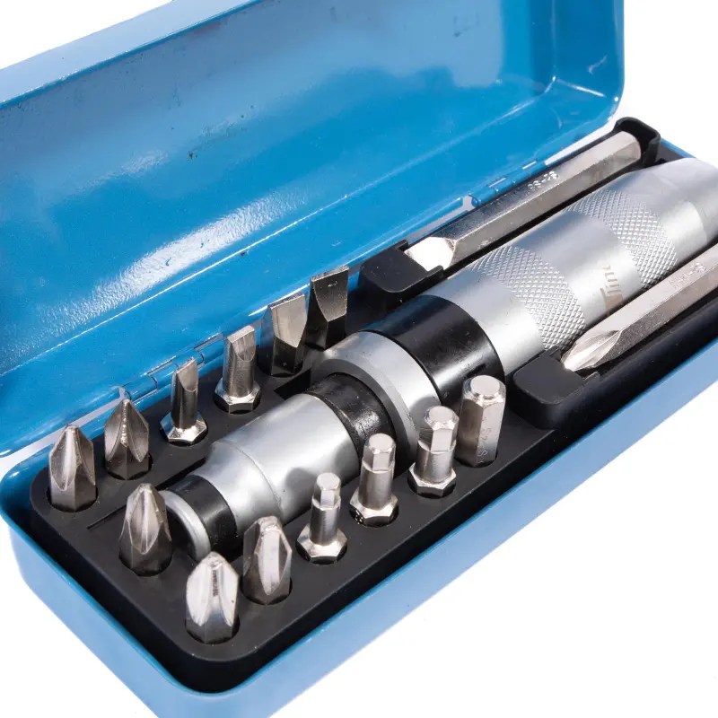 Úderový šroubovák celokovový + bity S2 16 dílů