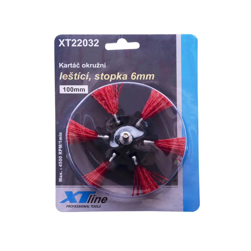 Kartáč okružní nylonový stopka 100 mm