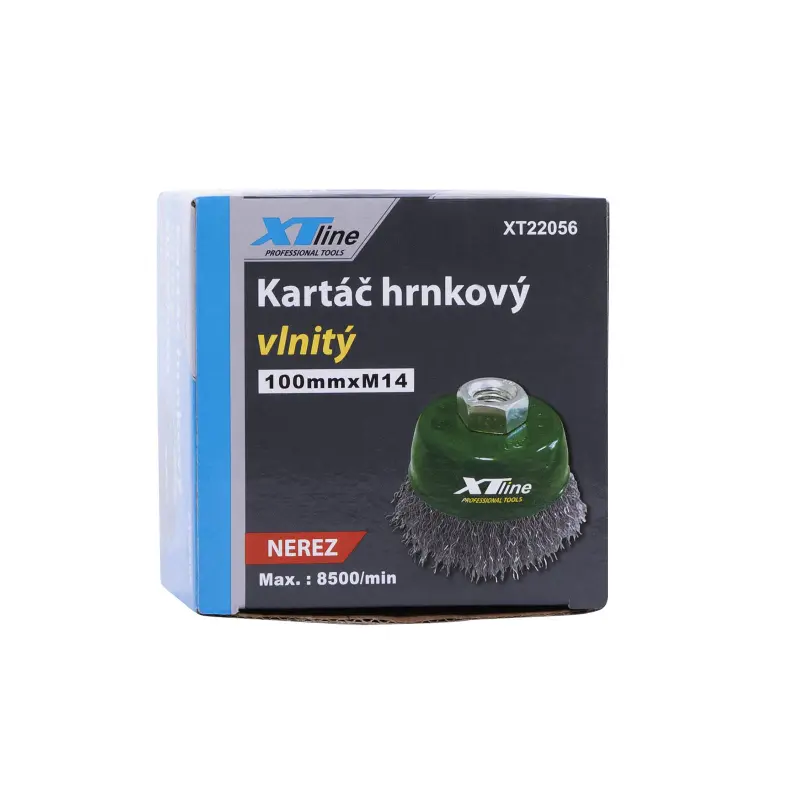 Kartáč hrnkový vlnitý nerez M14 | 100 mm