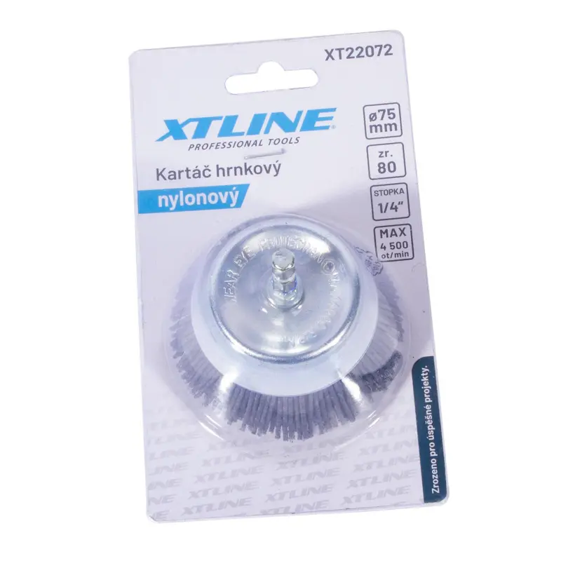 Kartáč nylonový hrnkový 75 mm zr. 80