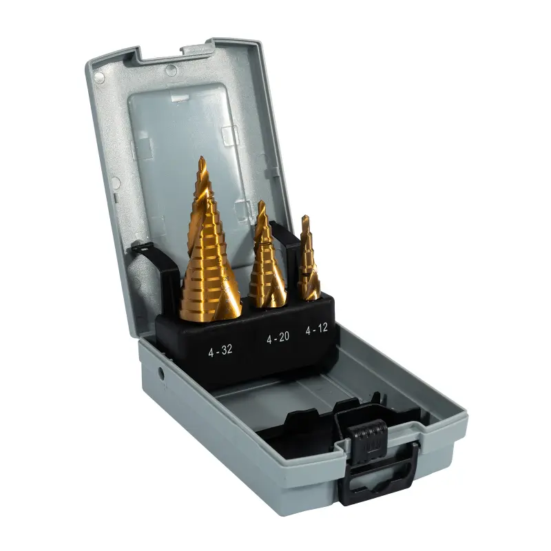 Sada stupňovitých vrtáků 4-32 mm HSS Titan 3 díly - plastový obal