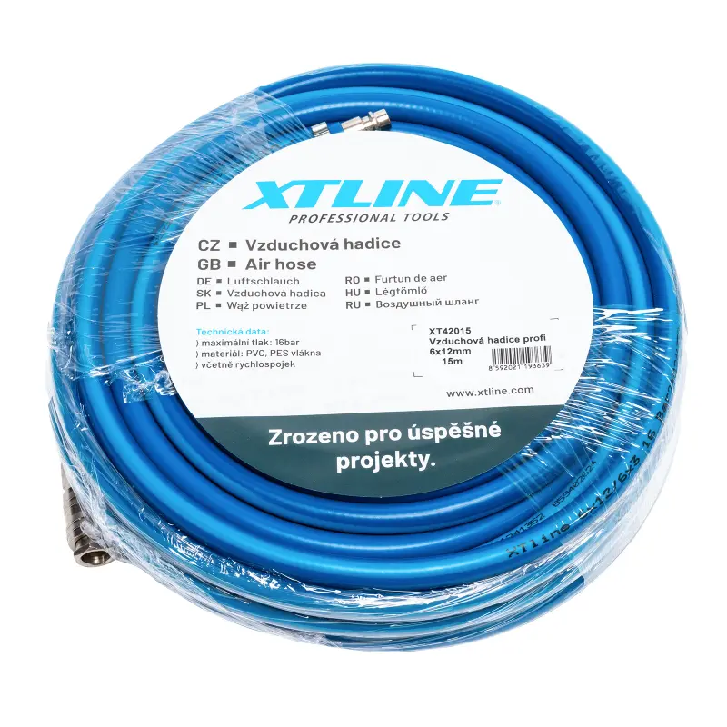 Vzduchová hadice profi se spojkami 6/12 mm | 15m